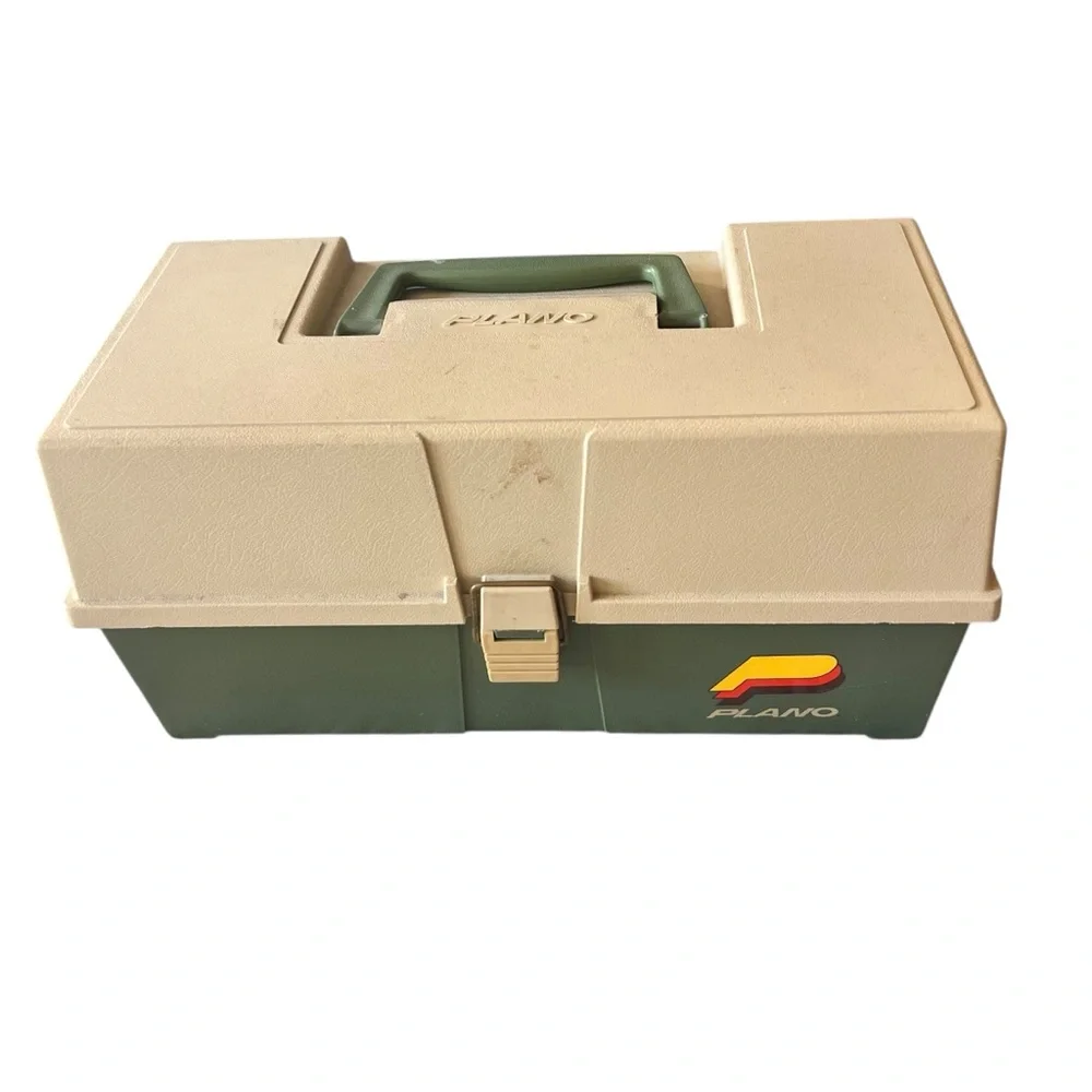 Plano Green and Tan Tackle Box - Picture 1 of 8